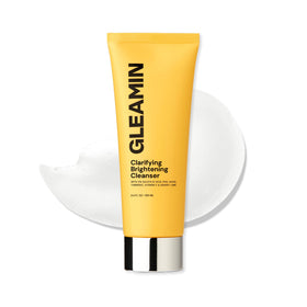 Gleamin Clarifying Brightening Cleanser bottle showing 2% salicylic acid for clear pores.