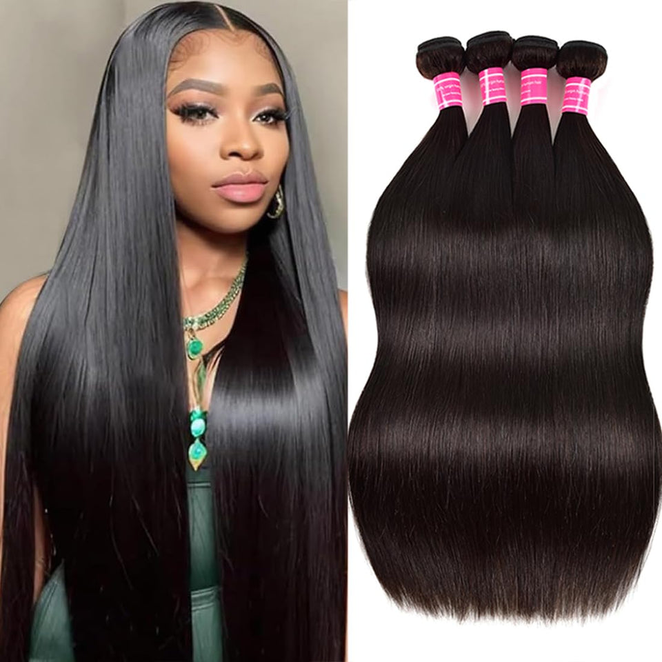 Glebinly straight bundles 22inch blend naturally for everyday looks