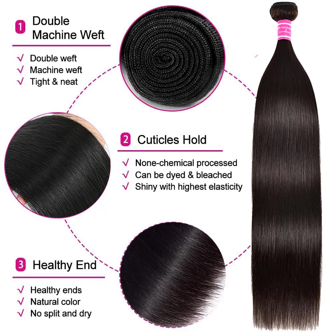 Glebinly straight bundles 28inch deliver dramatic length with silky texture