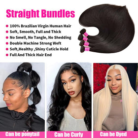 Glebinly four bundles straight weft provide secure, durable application