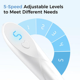 Glemme ergonomic handheld design promotes comfortable at-home use.