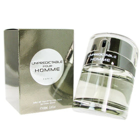 Glenn Perri Unpredictable Pour Homme bottle, bold design for everyday confidence.