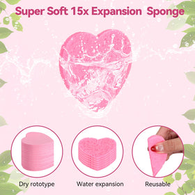 Gleom heart sponges suitable for spas and salon prep
