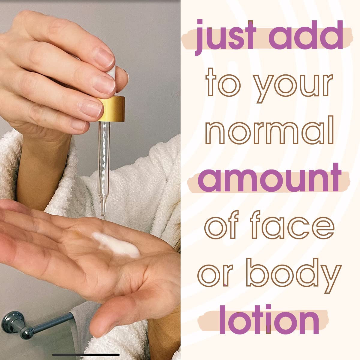 GLEOW face tanning drops in action for even application