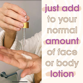 GLEOW face tanning drops in action for even application