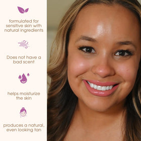 GLEOW streak-free tan with natural finish and pleasant scent