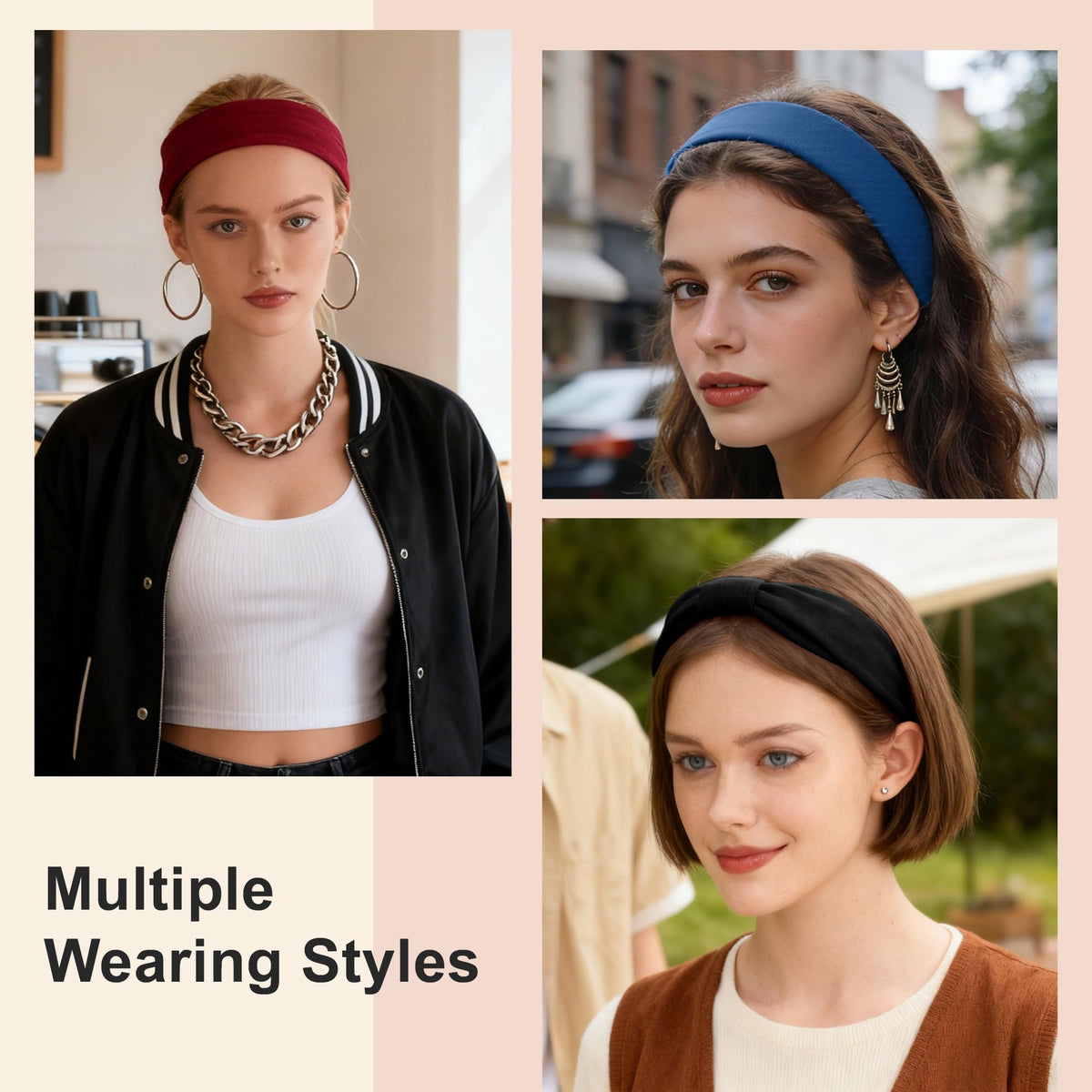GLIDESMOOTH headbands suit all hair types with secure coverage for voluminous styles.