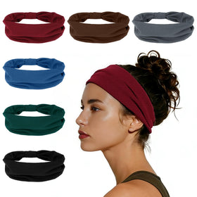 GLIDESMOOTH headband with knotted design provides secure wear during workouts and daily routines.