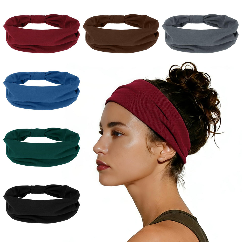 GLIDESMOOTH headband with knotted design provides secure wear during workouts and daily routines.