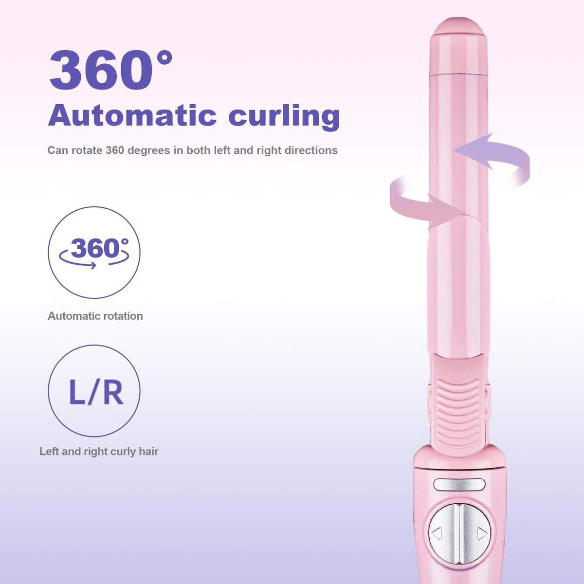 GLIGAM automatic curler two-direction design enables smooth, even curls.