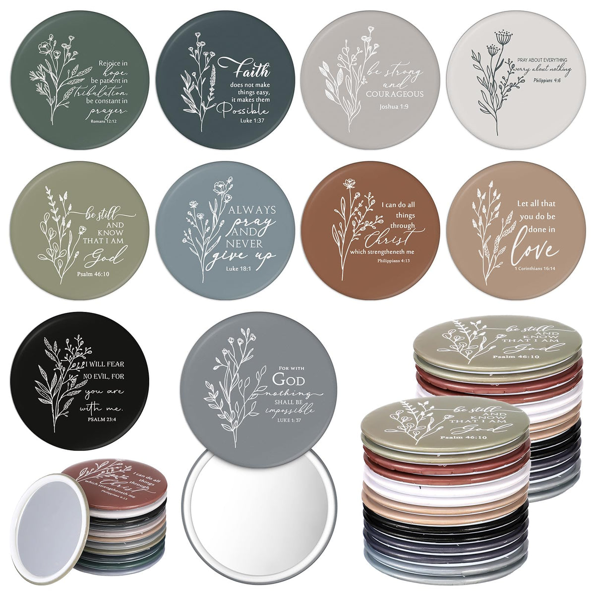 GlikCeil 40-piece pocket mirrors set for versatile gifting and daily use