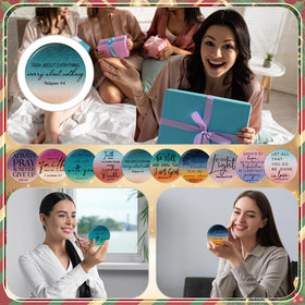 GlikCeil back-print features motivational quotes for daily encouragement.