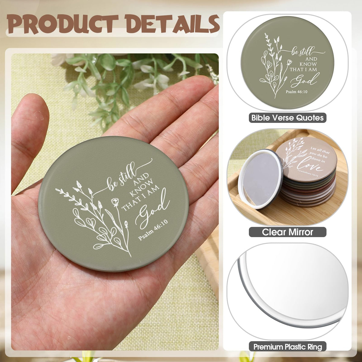 GlikCeil compact wallet-size mirror ideal for purse or pocket touch-ups