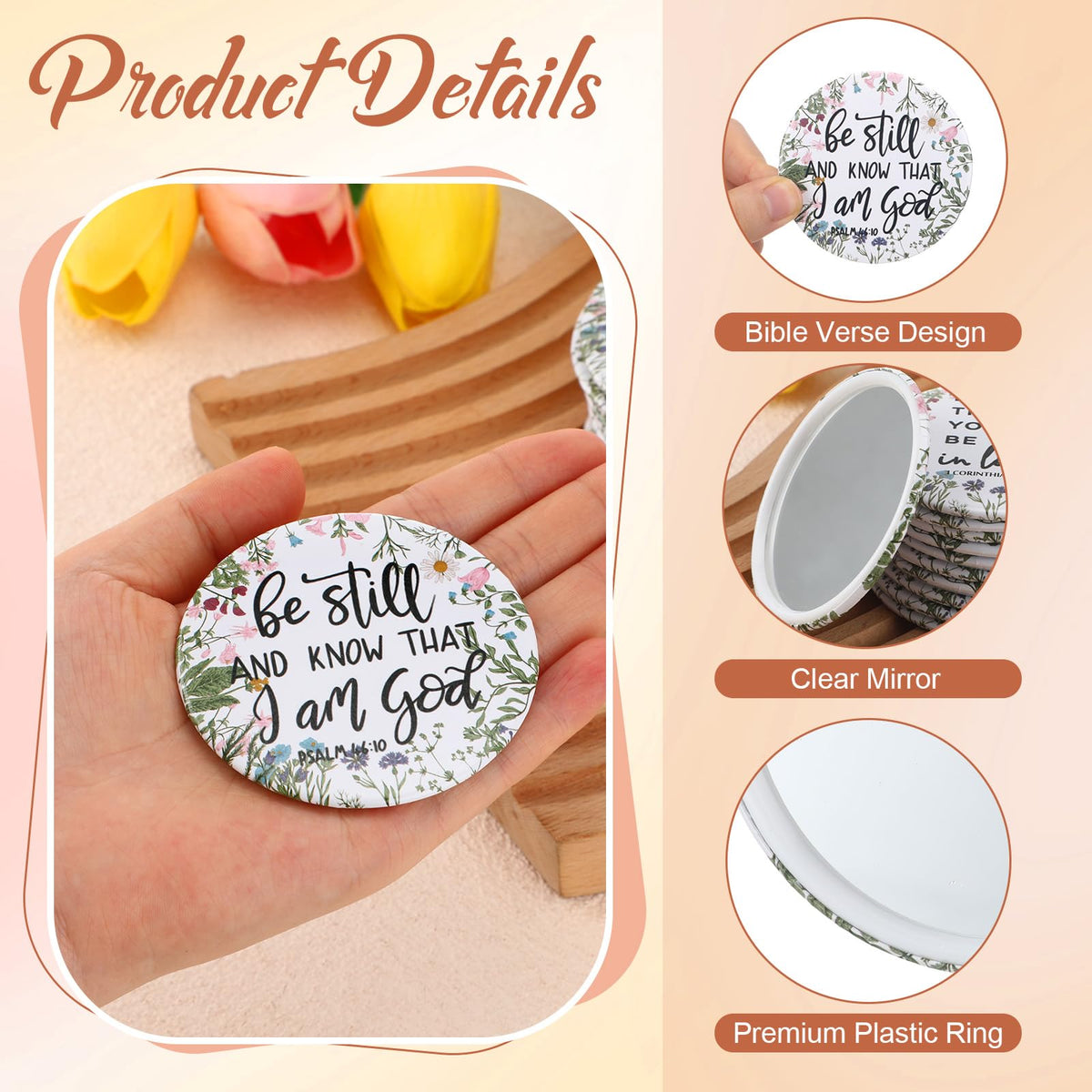 GlikCeil compact pocket mirrors fit purses and handbags for easy grooming.