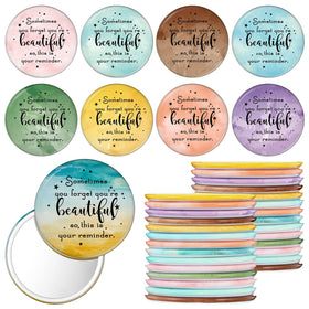GlikCeil inspirational compact mirror 36-pack with color variety for daily motivation
