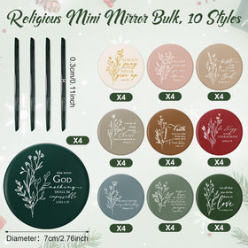 GlikCeil portable pocket mirror with inspirational verse on the back.