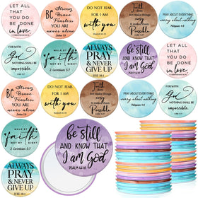 GlikCeil mini mirror with Bible verse back for daily inspiration and on-the-go touch-ups.