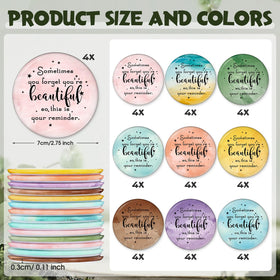 GlikCeil pocket mirror with back verse print for quick, uplifting self-checks