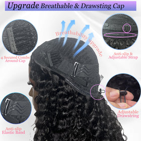Glimeer half wig drawstring install for easy, secure wear