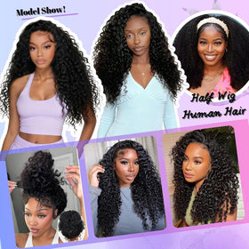 Glimeer half wig three-in-one versatility for multiple looks