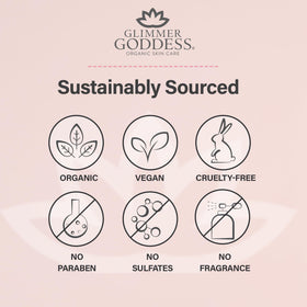GLIMMER GODDESS almond coconut oils infusion for radiant, hydrated skin texture