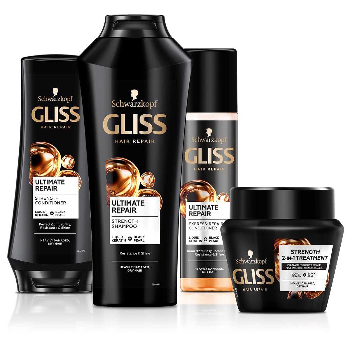 GLISS Ultimate Repair Conditioner damaged hair texture shows strengthened strands and improved elasticity