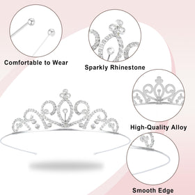 GLITJOY compact 4.76-inch crowns stay light on heads of all sizes.
