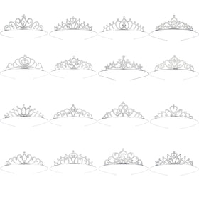 GLITJOY princess crowns with rhinestones for elegant party styling and birthdays.