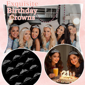 GLITZJOY tiaras sized 4.76 inches for comfortable adult wear