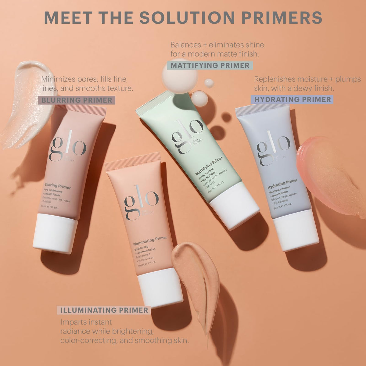Glo Skin Beauty Blurring Primer packaging with ceramides