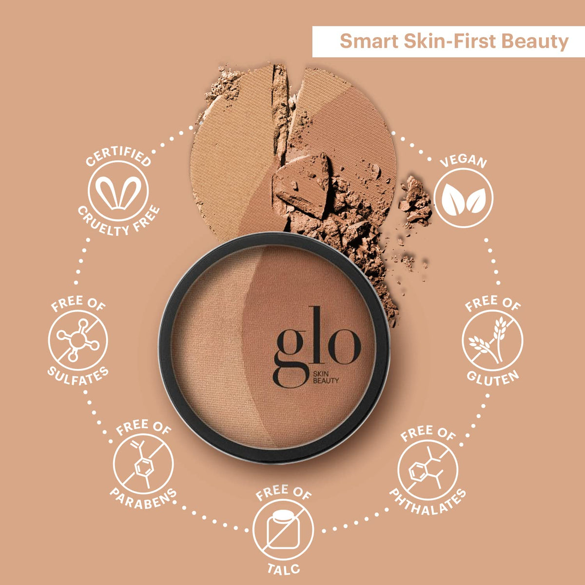 Glo Skin Beauty Bronze buildable contour swirl creates customizable depth.