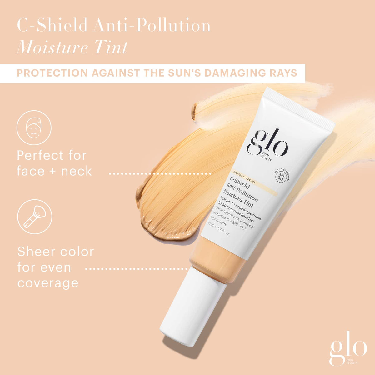 Glo Skin Beauty C-Shield bottle pump enables precise, easy application.