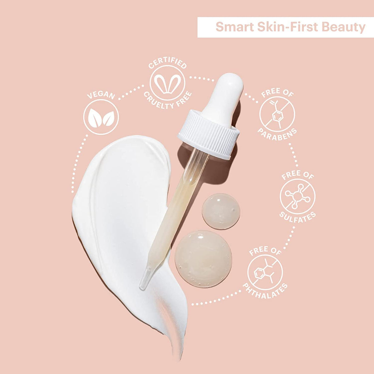 Glo Skin Beauty Clear Complexion Pads label close-up with product benefits listed.