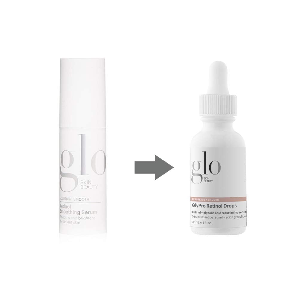 Glo Skin Beauty GlyPro Retinol Drops night routine setup for revitalized mornings.