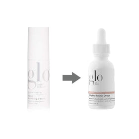 Glo Skin Beauty GlyPro Retinol Drops night routine setup for revitalized mornings.