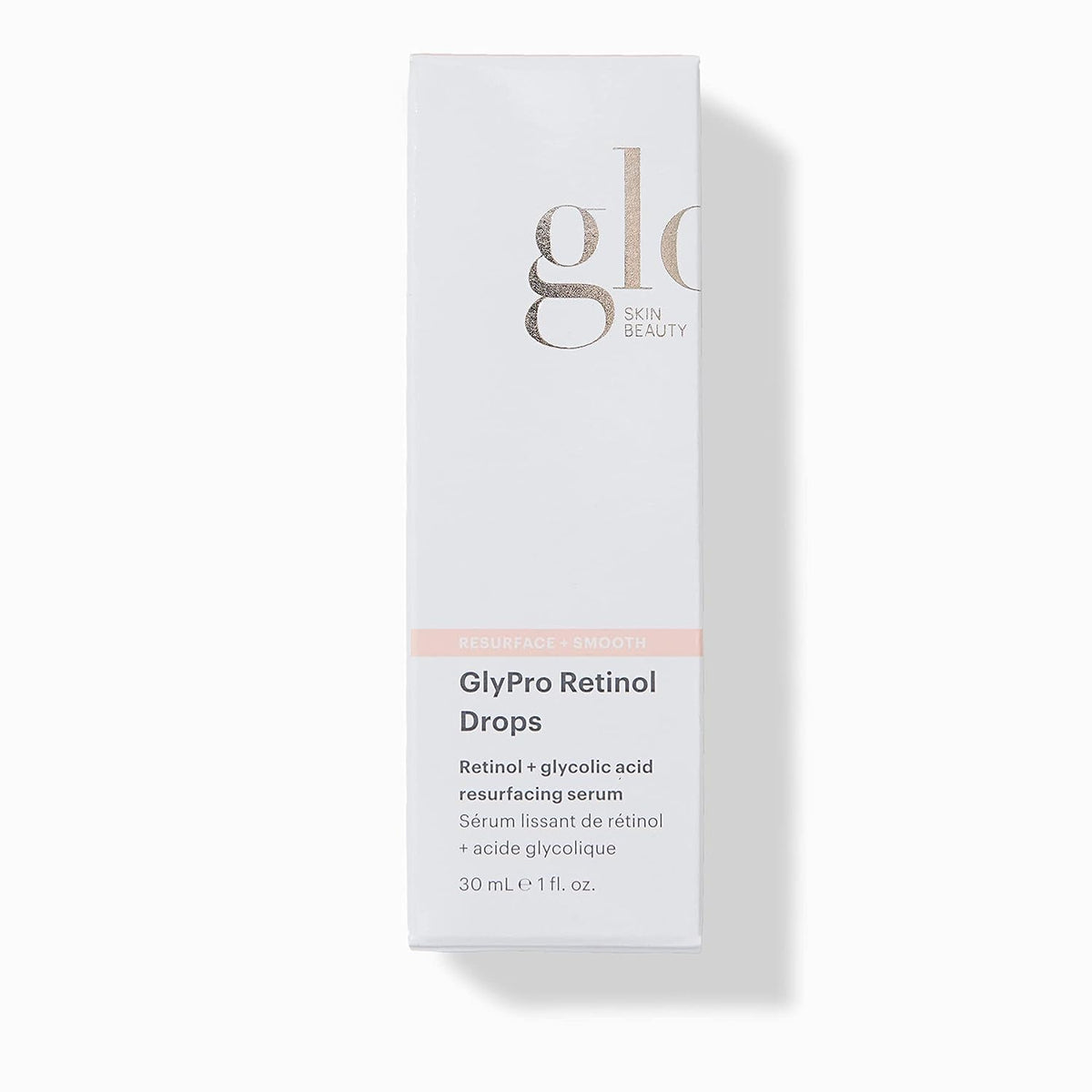 Glo Skin Beauty GlyPro Retinol Drops pores-smoothing moment on skin surface.