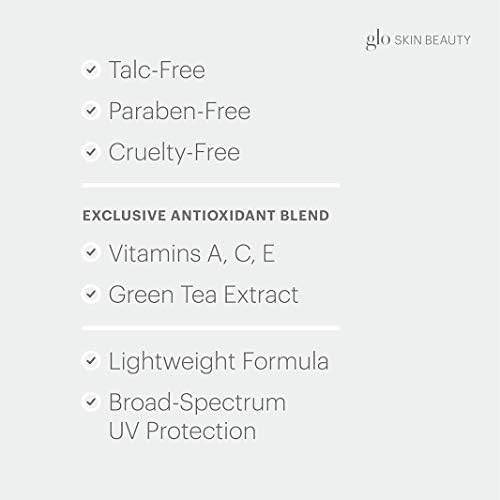 Glo Skin Beauty Luminous Liquid Foundation Naturelle application pose suggests easy blending.