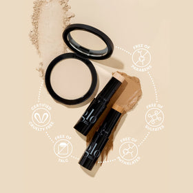 Glo Skin Beauty Luminous Liquid Foundation Naturelle swatch on skin demonstrating buildable coverage.