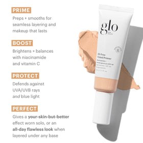 Glo Skin Beauty SPF 30 primer highlights blue light protection in action