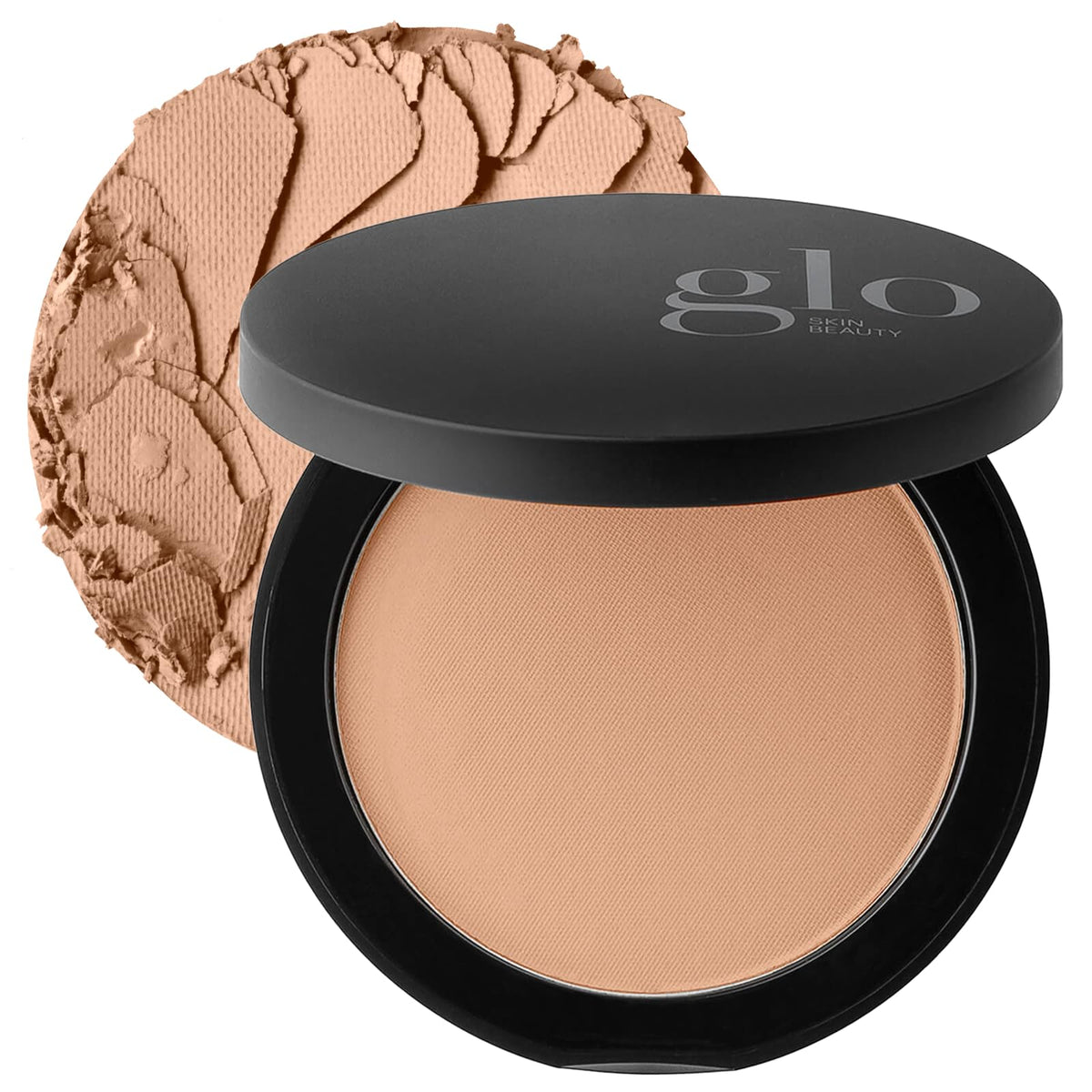 Glo Skin Beauty pressed base natural dark compact for a lightweight semi-matte finish.