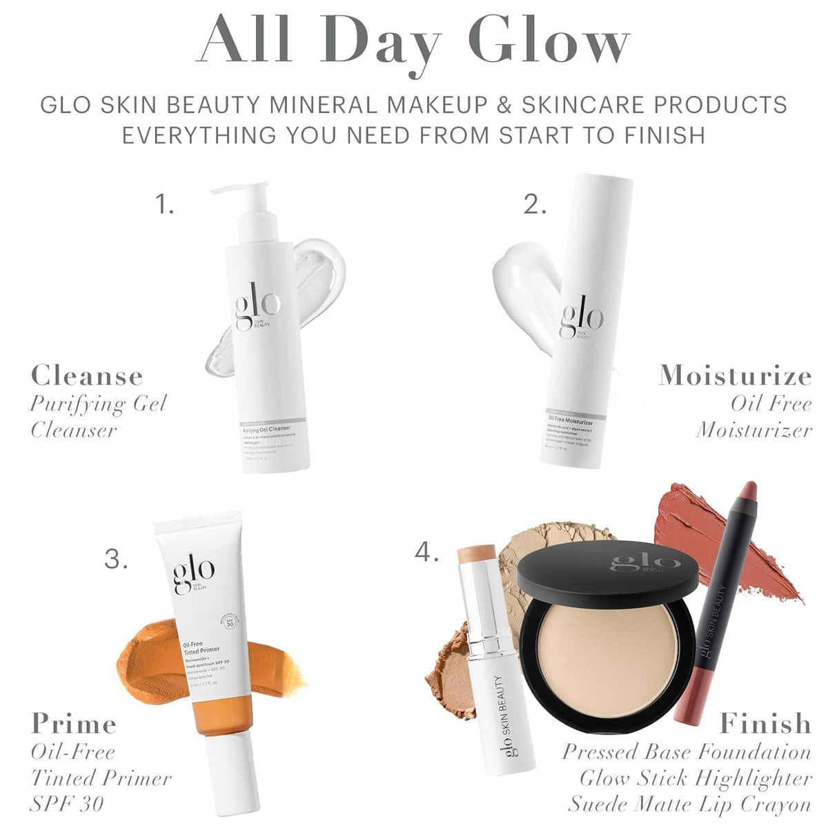 Glo Skin Beauty pressed base packaging open to reveal compact design.