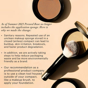 Glo Skin Beauty pressed base semi-matte look with long wear potential.