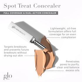 Glo Skin Beauty Spot Treat Concealer Light tube close-up with creamy texture.