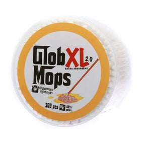 Glob Mops XL no cotton residue close-up showing cleaner, fiber-free results.
