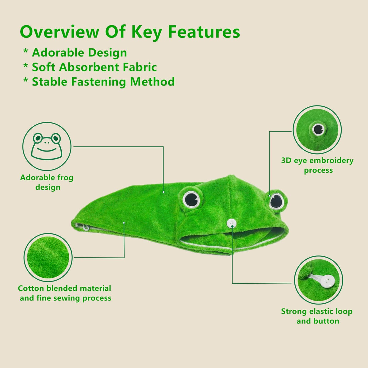 Globalnice Frog Hair Towel close-up of absorbent microfiber core for fast drying