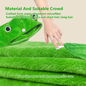 Globalnice Frog Hair Towel soft inner plush cushions the scalp during drying