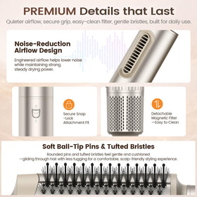 GloCurlX smart controls with multiple heat and airflow settings for customization.