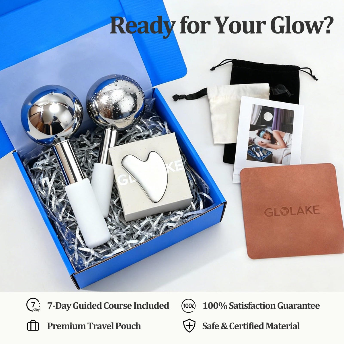 GLOLAKE Gift-pack travel bags make a thoughtful at-home spa kit.