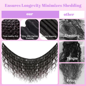 Gloseeing water wave bundles styled as quick weave for hassle-free wear