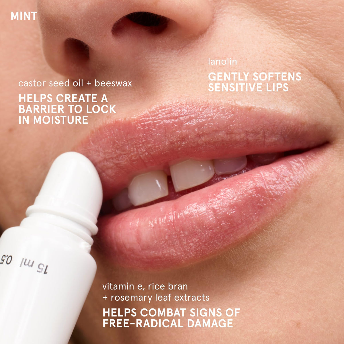 Glossier Balm Dotcom Clear Untinted packaging for versatile use